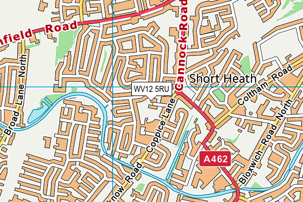 WV12 5RU map - OS VectorMap District (Ordnance Survey)