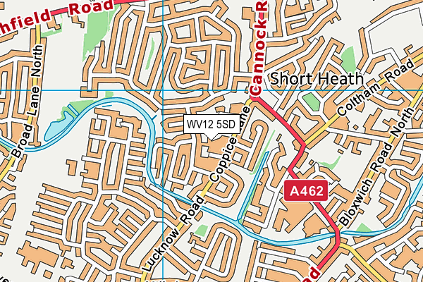 WV12 5SD map - OS VectorMap District (Ordnance Survey)