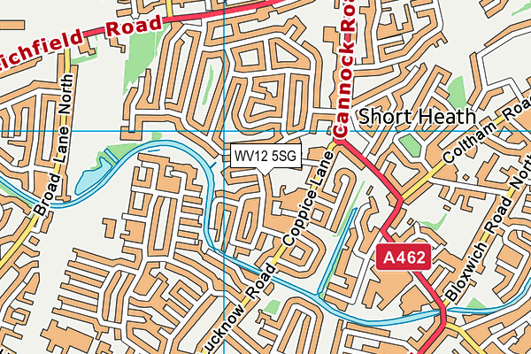 WV12 5SG map - OS VectorMap District (Ordnance Survey)