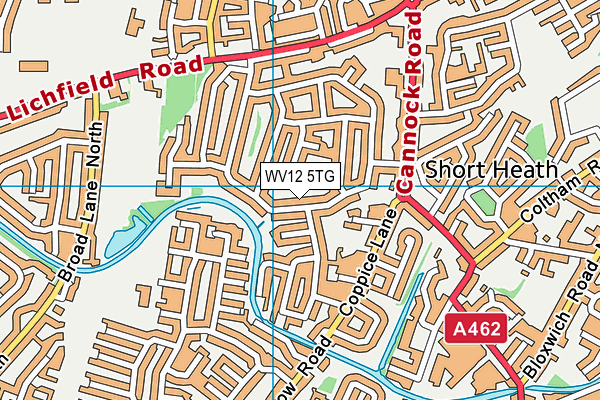 WV12 5TG map - OS VectorMap District (Ordnance Survey)