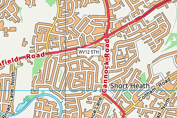 WV12 5TH map - OS VectorMap District (Ordnance Survey)