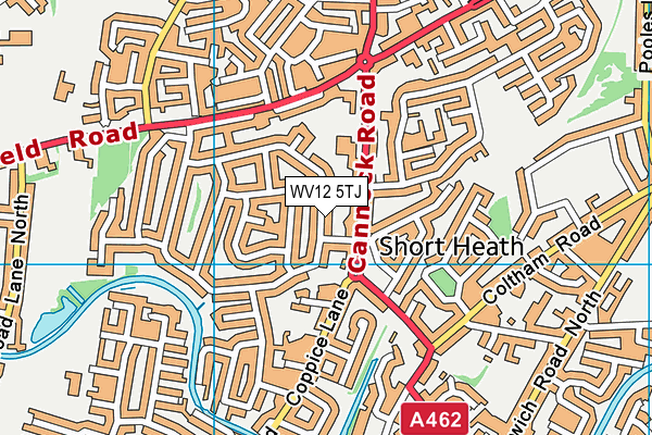 WV12 5TJ map - OS VectorMap District (Ordnance Survey)