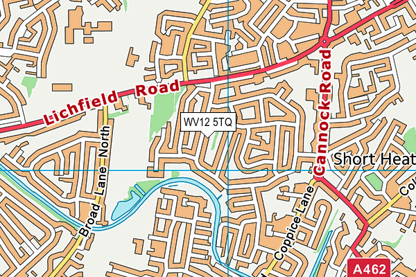 WV12 5TQ map - OS VectorMap District (Ordnance Survey)