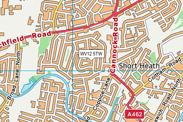 WV12 5TW map - OS VectorMap District (Ordnance Survey)