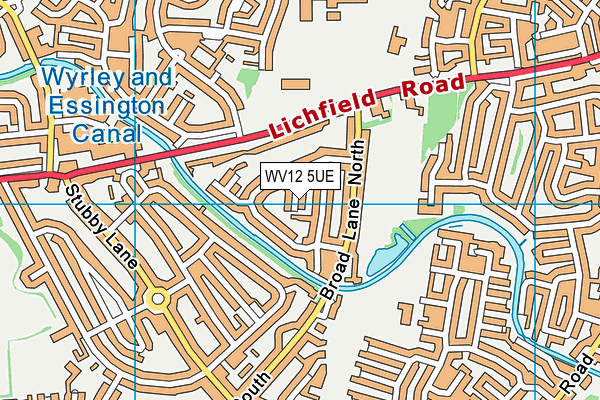 WV12 5UE map - OS VectorMap District (Ordnance Survey)