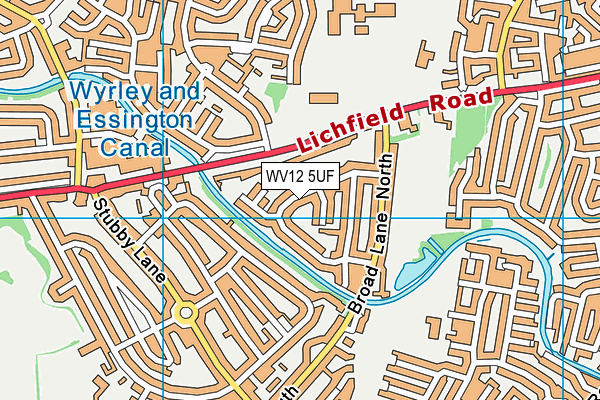 WV12 5UF map - OS VectorMap District (Ordnance Survey)