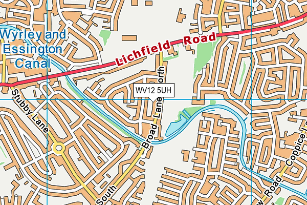 WV12 5UH map - OS VectorMap District (Ordnance Survey)