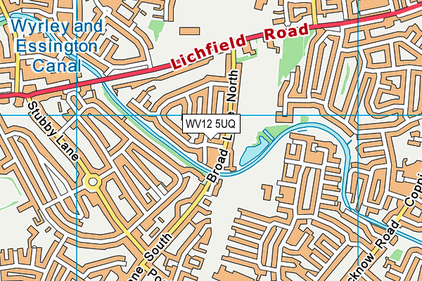 WV12 5UQ map - OS VectorMap District (Ordnance Survey)