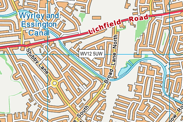 WV12 5UW map - OS VectorMap District (Ordnance Survey)