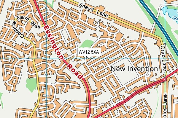 WV12 5XA map - OS VectorMap District (Ordnance Survey)
