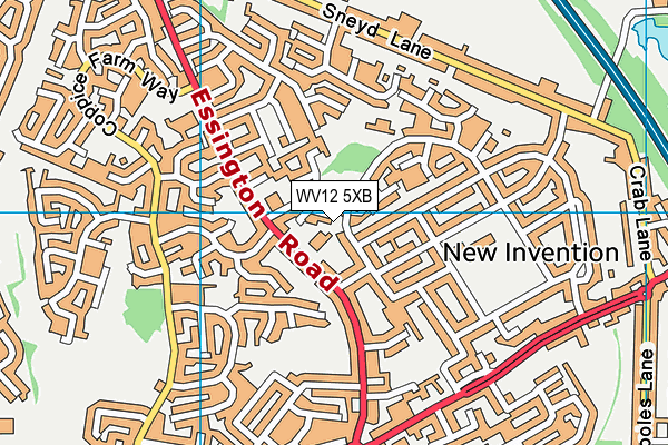 WV12 5XB map - OS VectorMap District (Ordnance Survey)