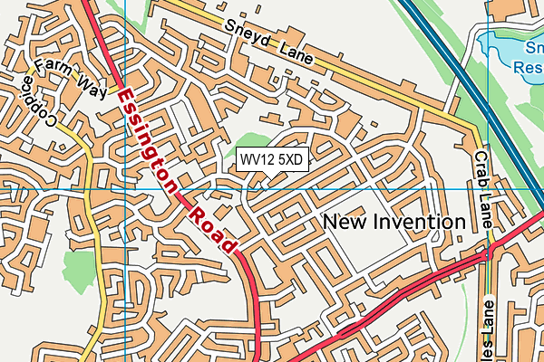 WV12 5XD map - OS VectorMap District (Ordnance Survey)