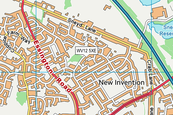 WV12 5XE map - OS VectorMap District (Ordnance Survey)