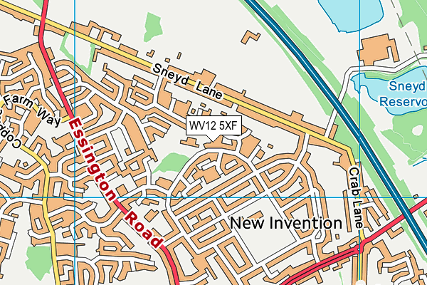 WV12 5XF map - OS VectorMap District (Ordnance Survey)