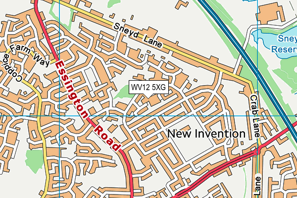 WV12 5XG map - OS VectorMap District (Ordnance Survey)
