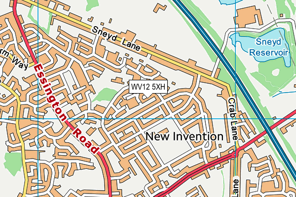 WV12 5XH map - OS VectorMap District (Ordnance Survey)