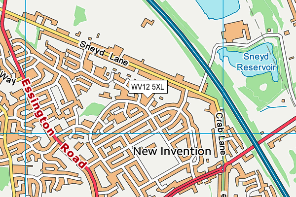 WV12 5XL map - OS VectorMap District (Ordnance Survey)