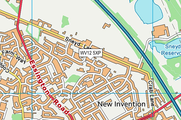 WV12 5XP map - OS VectorMap District (Ordnance Survey)