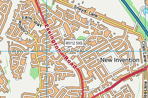 WV12 5XS map - OS VectorMap District (Ordnance Survey)