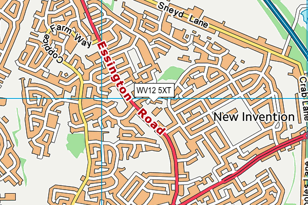 WV12 5XT map - OS VectorMap District (Ordnance Survey)