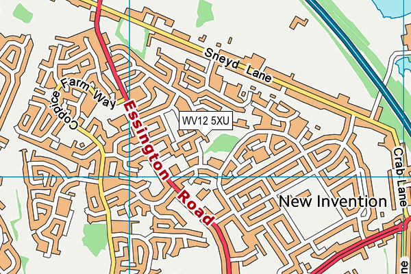 WV12 5XU map - OS VectorMap District (Ordnance Survey)