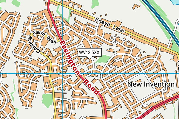 WV12 5XX map - OS VectorMap District (Ordnance Survey)