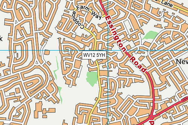 WV12 5YH map - OS VectorMap District (Ordnance Survey)