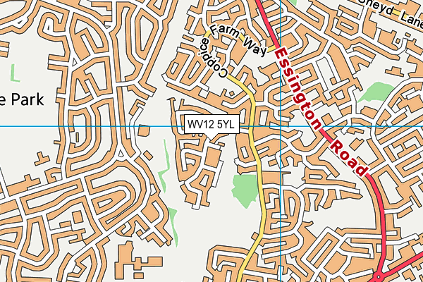 WV12 5YL map - OS VectorMap District (Ordnance Survey)