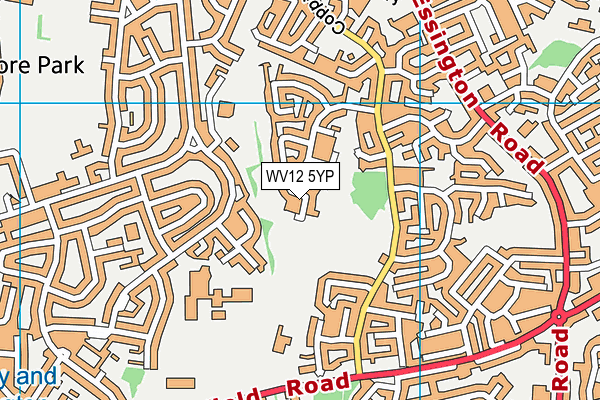 WV12 5YP map - OS VectorMap District (Ordnance Survey)