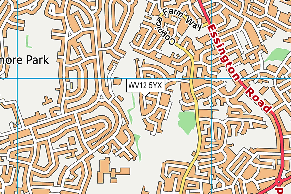 WV12 5YX map - OS VectorMap District (Ordnance Survey)