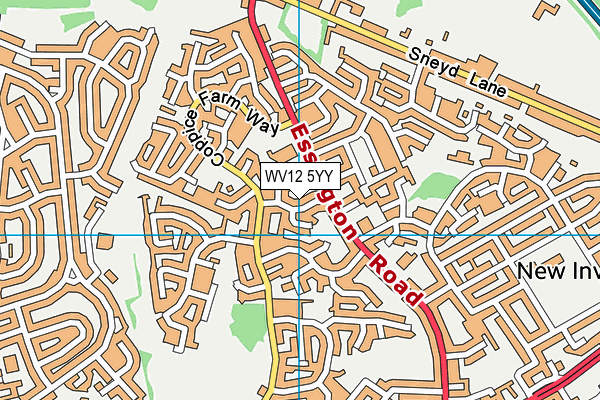 WV12 5YY map - OS VectorMap District (Ordnance Survey)
