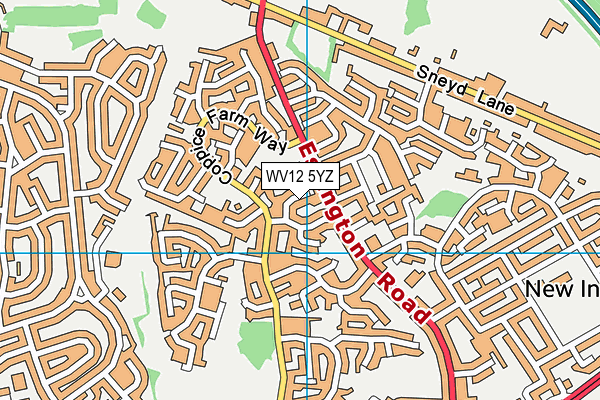 WV12 5YZ map - OS VectorMap District (Ordnance Survey)