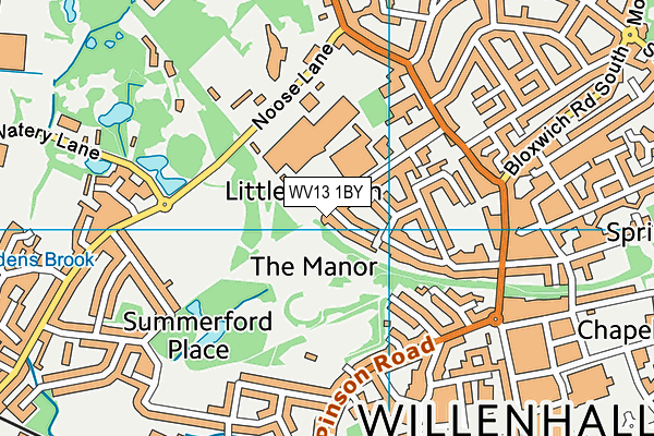 WV13 1BY map - OS VectorMap District (Ordnance Survey)