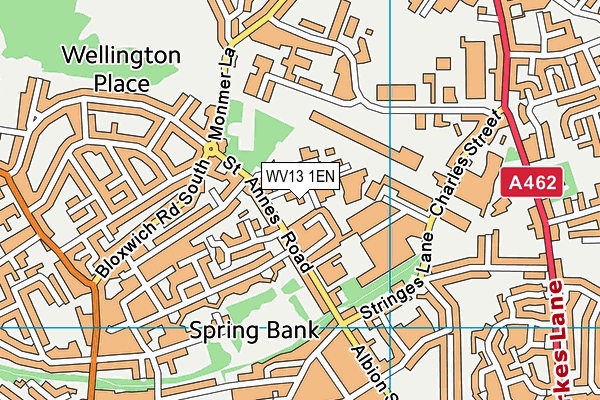 WV13 1EN map - OS VectorMap District (Ordnance Survey)