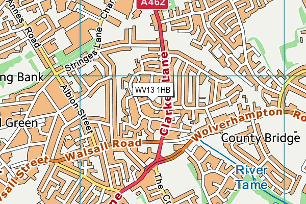 WV13 1HB map - OS VectorMap District (Ordnance Survey)