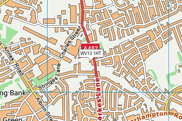 WV13 1HT map - OS VectorMap District (Ordnance Survey)