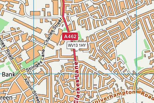 WV13 1HY map - OS VectorMap District (Ordnance Survey)