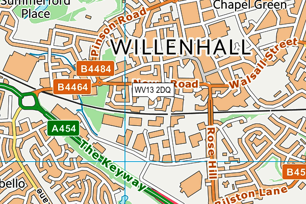 WV13 2DQ map - OS VectorMap District (Ordnance Survey)