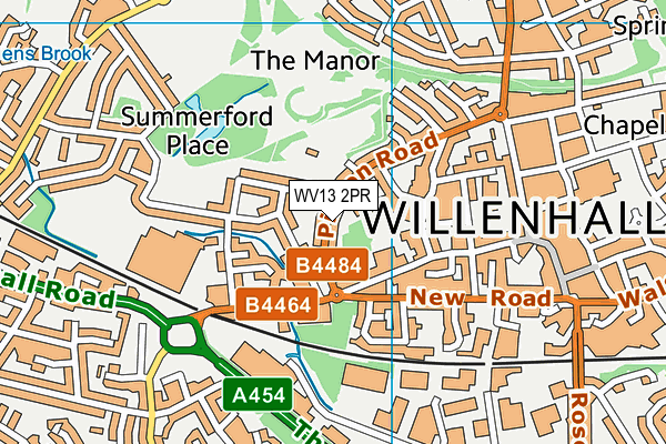 WV13 2PR map - OS VectorMap District (Ordnance Survey)