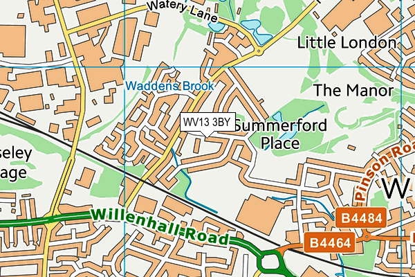 WV13 3BY map - OS VectorMap District (Ordnance Survey)