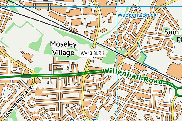 WV13 3LR map - OS VectorMap District (Ordnance Survey)