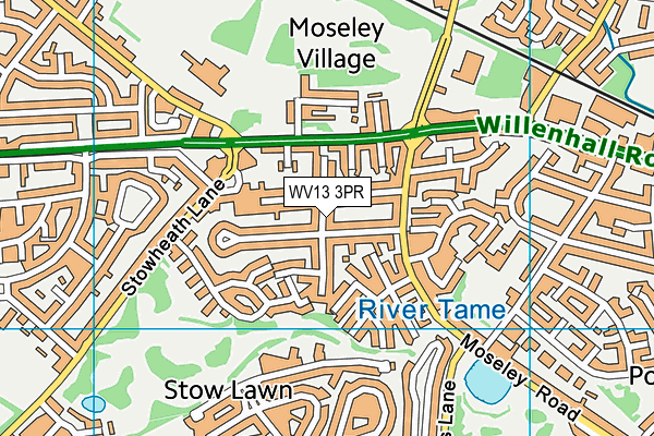 WV13 3PR map - OS VectorMap District (Ordnance Survey)