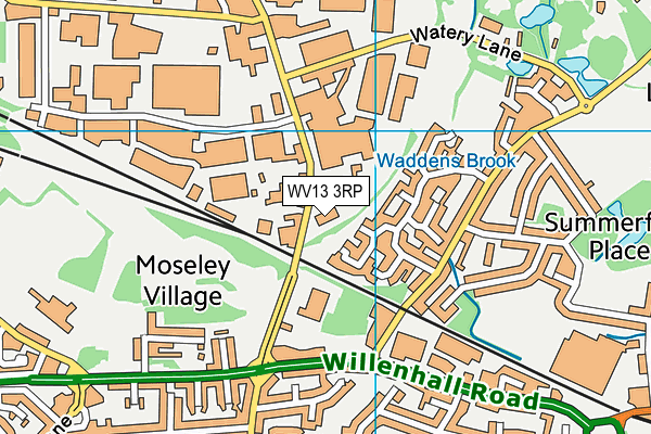 WV13 3RP map - OS VectorMap District (Ordnance Survey)