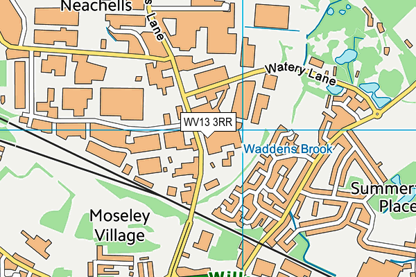 WV13 3RR map - OS VectorMap District (Ordnance Survey)