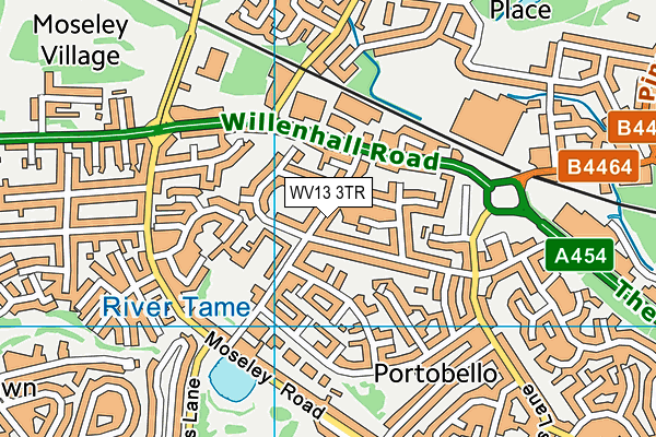 WV13 3TR map - OS VectorMap District (Ordnance Survey)