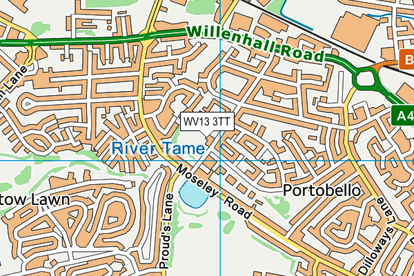 Stow Heath Primary School map (WV13 3TT) - OS VectorMap District (Ordnance Survey)