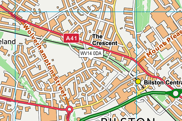 WV14 0DA map - OS VectorMap District (Ordnance Survey)