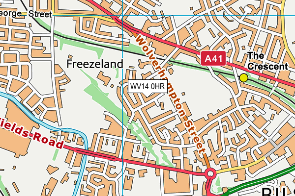 WV14 0HR map - OS VectorMap District (Ordnance Survey)