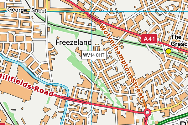 WV14 0HT map - OS VectorMap District (Ordnance Survey)