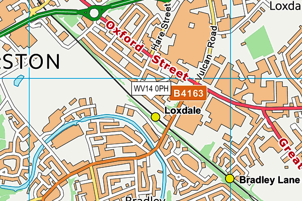 WV14 0PH map - OS VectorMap District (Ordnance Survey)